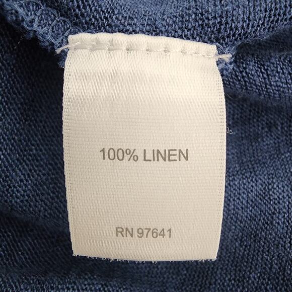 J Jill Womens Love Linen Open Front Lightweight Cardigan Size Small Blue Modest - Picture 9 of 10